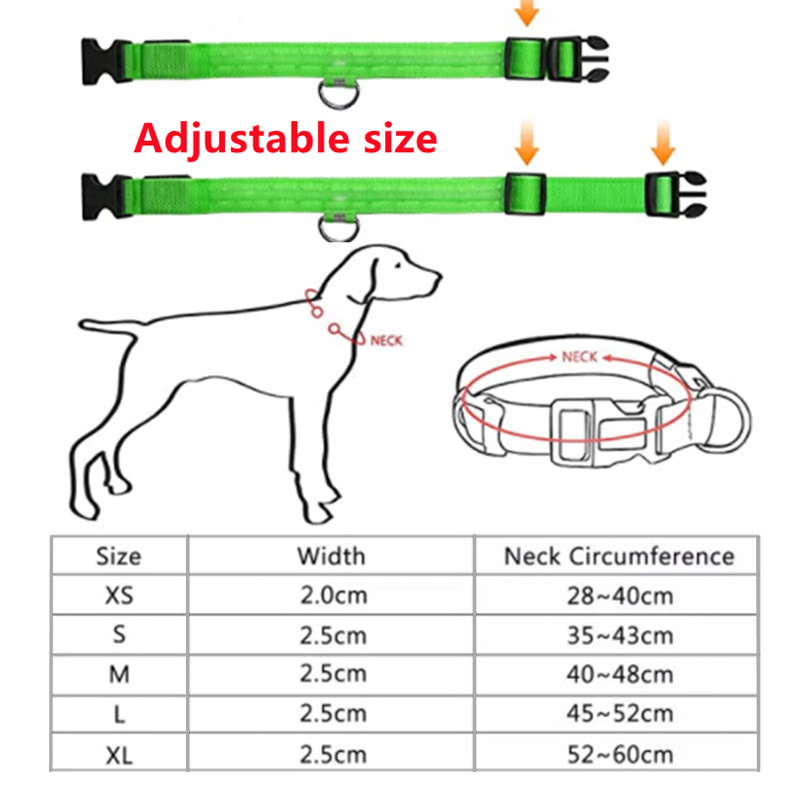 LED Glowing Dog Collars Rechargeable Taylered PicksTaylerpicks.myshopify.com